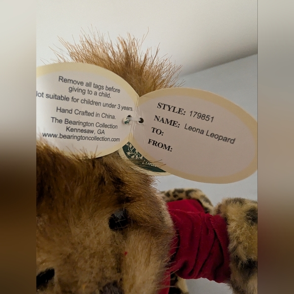 Bearington Bear Leona Leopard 179851 New With Tags 14 Inch - Picture 9 of 14